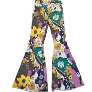 Free People Just Float On Printed Flare Jean